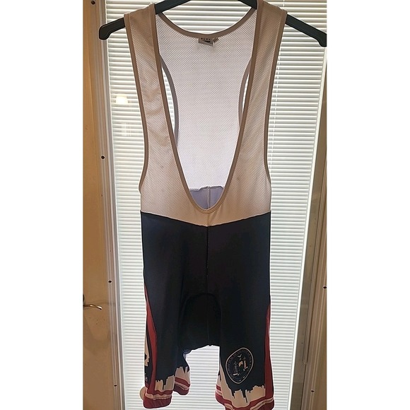 New York Bib Cycling Shorts & Matching Jersey Mens Blue Red Size XX Large - Picture 8 of 13